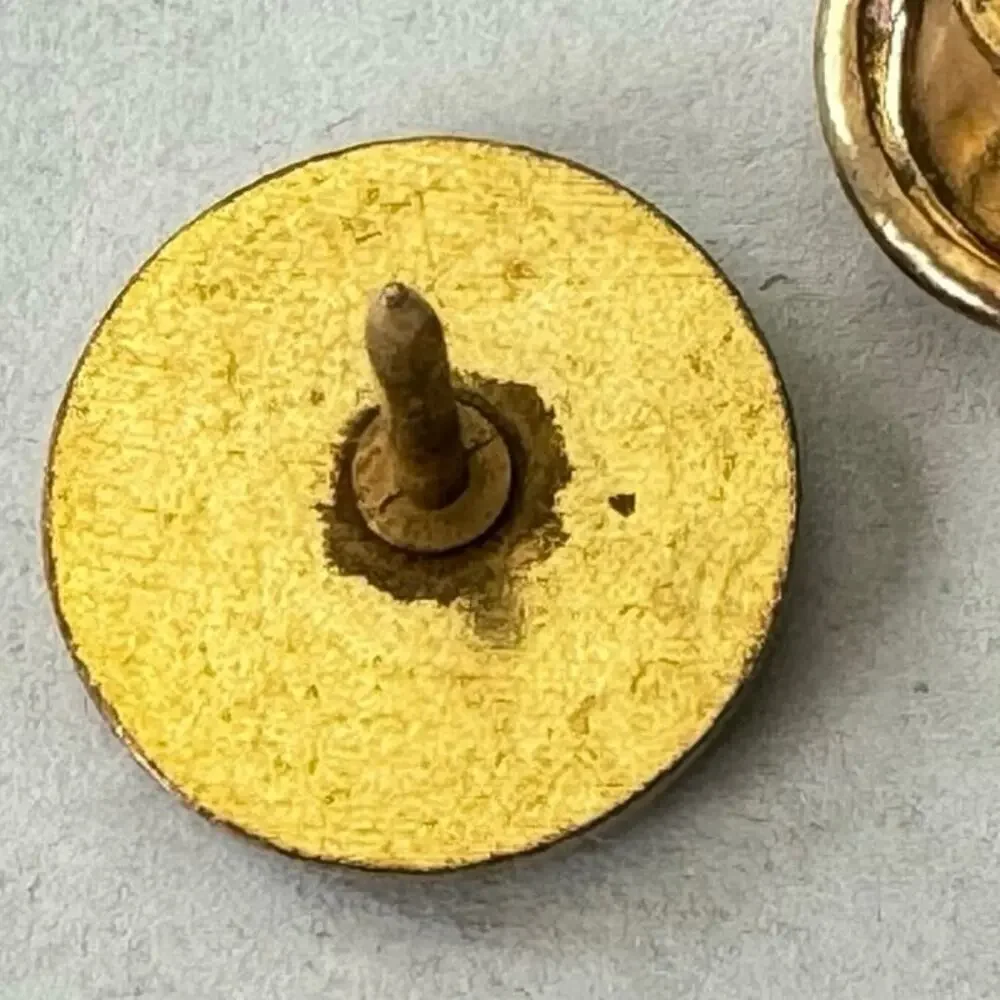 Vintage Disabled American Veterans Enamel Gold Tone Screw Back Pin